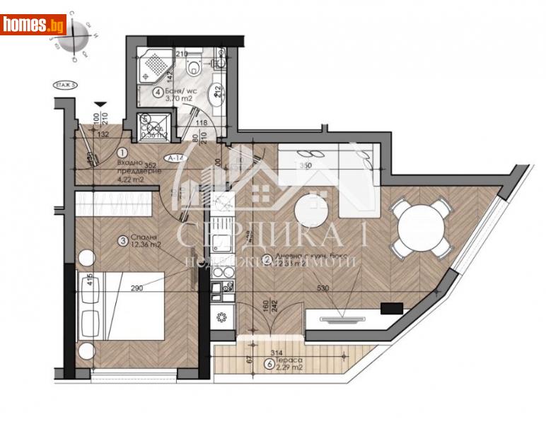 Двустаен, 62m² - Кв. Малинова Долина, София - Апартамент за продажба - СЕРДИКА 1 НЕДВИЖИМИ ИМОТИ ЕООД - 113283105