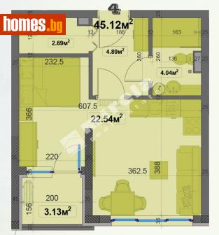 Двустаен, 51m² - Апартамент за продажба - 113289242