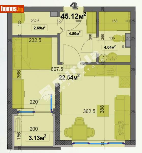 Двустаен, 51m² - Жк. Овча Купел, София - Апартамент за продажба - МИРЕЛА - 113289242