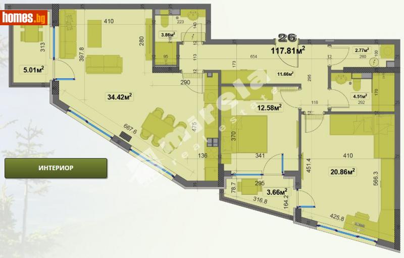 Тристаен, 134m² - Жк. Овча Купел, София - Апартамент за продажба - МИРЕЛА - 113289260