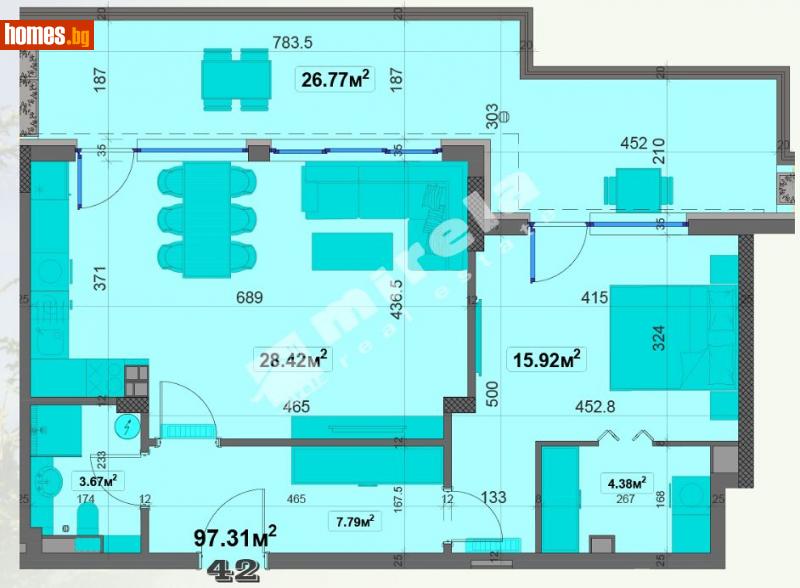 Двустаен, 110m² - Жк. Овча Купел, София - Апартамент за продажба - МИРЕЛА - 113289269