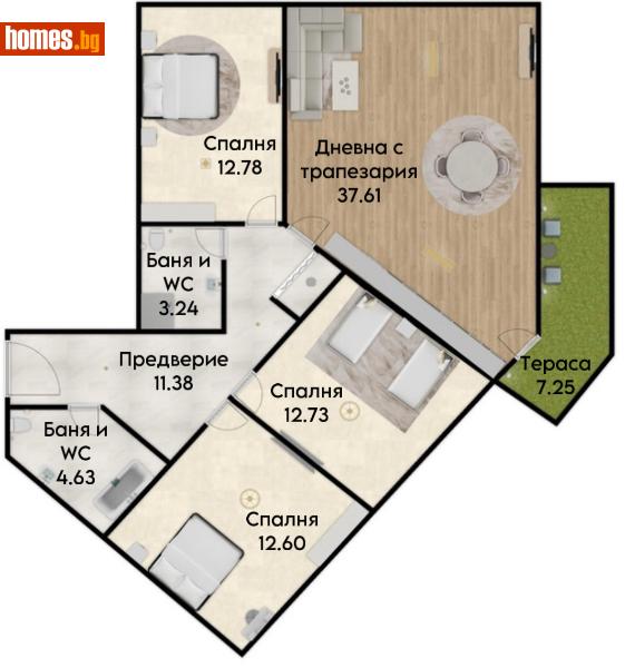 Четиристаен, 139m² - Жк. Тракия, Пловдив - Апартамент за продажба - Deluxe Homes - 113301217