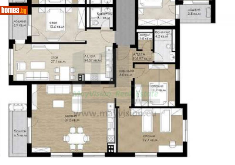 Тристаен, 125m² - Жк. Дружба 2, София - Апартамент за продажба - Myvision Real Estate - 113306466