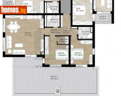 Тристаен, 190m² - Апартамент за продажба - 113306468