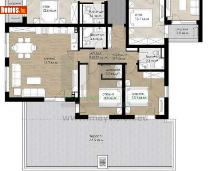 Тристаен, 190m² - Жк. Дружба 2, София - Апартамент за продажба - Myvision Real Estate - 113306468