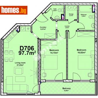 Тристаен, 116m² - Апартамент за продажба - 113310795