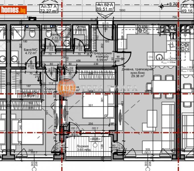 Тристаен, 104m² - Жк. Младост 4, София - Апартамент за продажба - Тера Тиара - 113324451