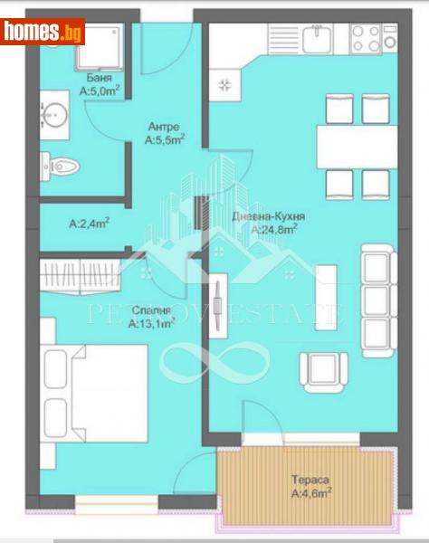 Двустаен, 72m² - Гр.Велинград, Пазарджик - Апартамент за продажба - Petrov Estate - 113324509