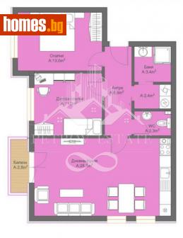 Тристаен, 92m² - Апартамент за продажба - 113324512