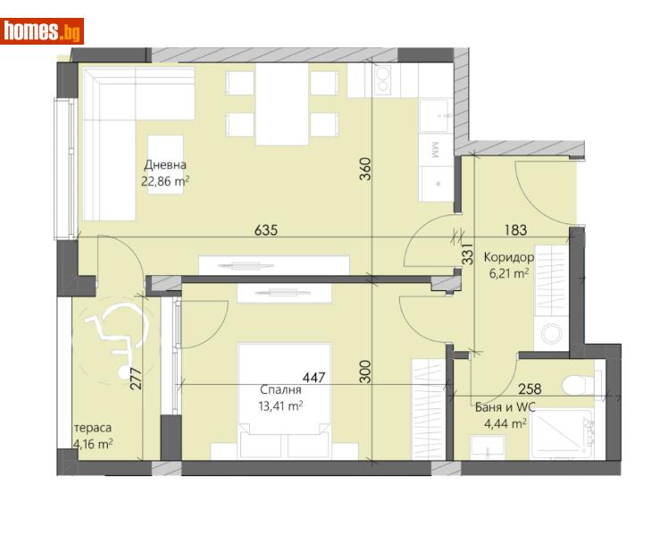 Двустаен, 73m² - Кв. Кършияка, Пловдив - Апартамент за продажба - ЛИДЕР А - 113328575