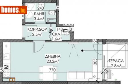 Едностаен, 47m² - Апартамент за продажба - 113328927
