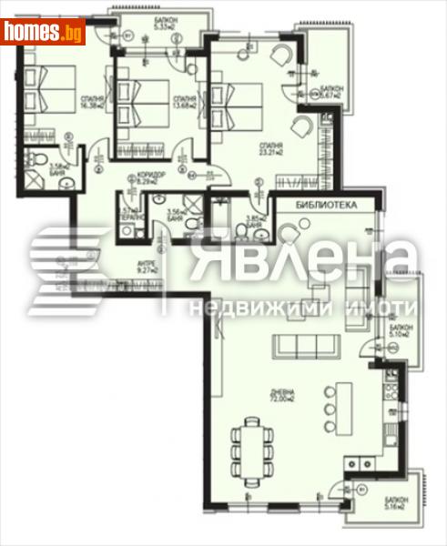 Четиристаен, 240m² -  Драгалевци, София - Апартамент за продажба - ЯВЛЕНА - 113343999