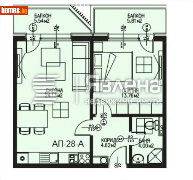 Двустаен, 78m² -  Драгалевци, София - Апартамент за продажба - ЯВЛЕНА - 113344001