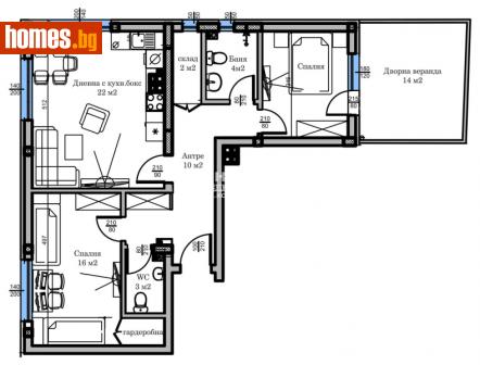 Тристаен, 18m² - Апартамент за продажба - 113345912