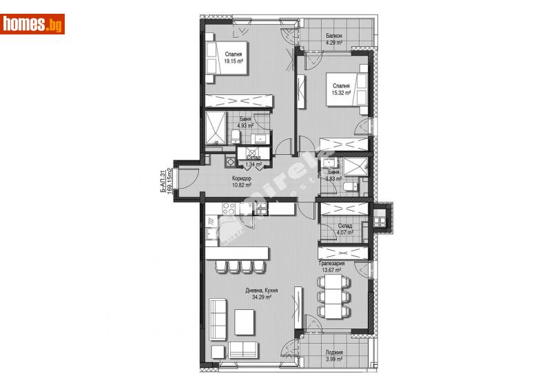 Тристаен, 169m² - Кв. Кръстова Вада, София - Апартамент за продажба - МИРЕЛА - 113358508