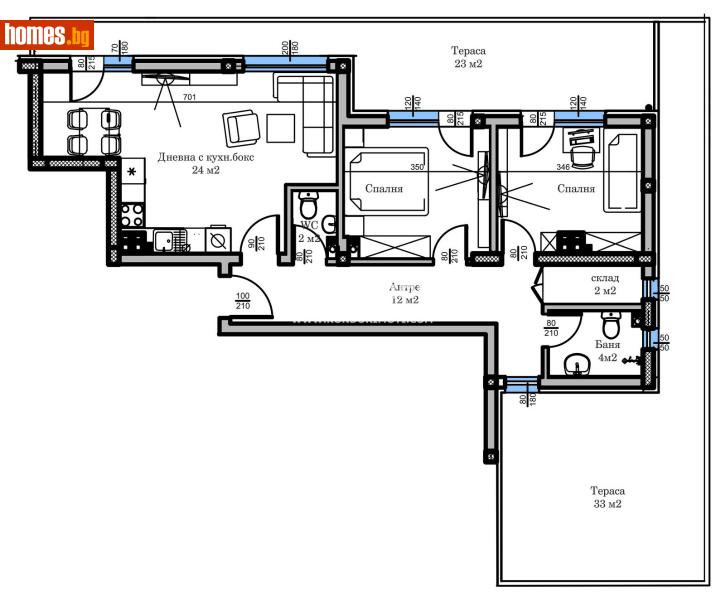 Тристаен, 153m² - Жк. Христо Смирненски, Пловдив - Апартамент за продажба - КОНДОР НЕДВИЖИМИ ИМОТИ - 113359795