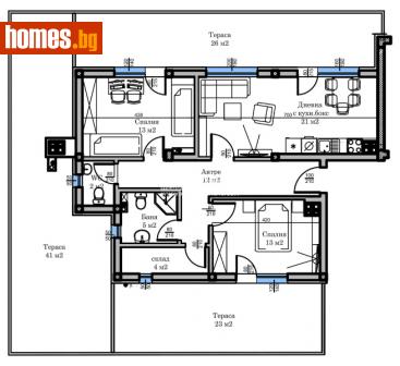 Тристаен, 199m² - Апартамент за продажба - 113359802