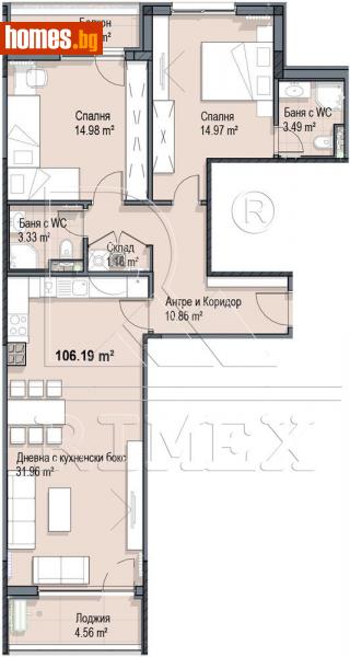 Тристаен, 121m² - Кв. Кръстова Вада, София - Апартамент за продажба - Римекс Имоти - 113371292