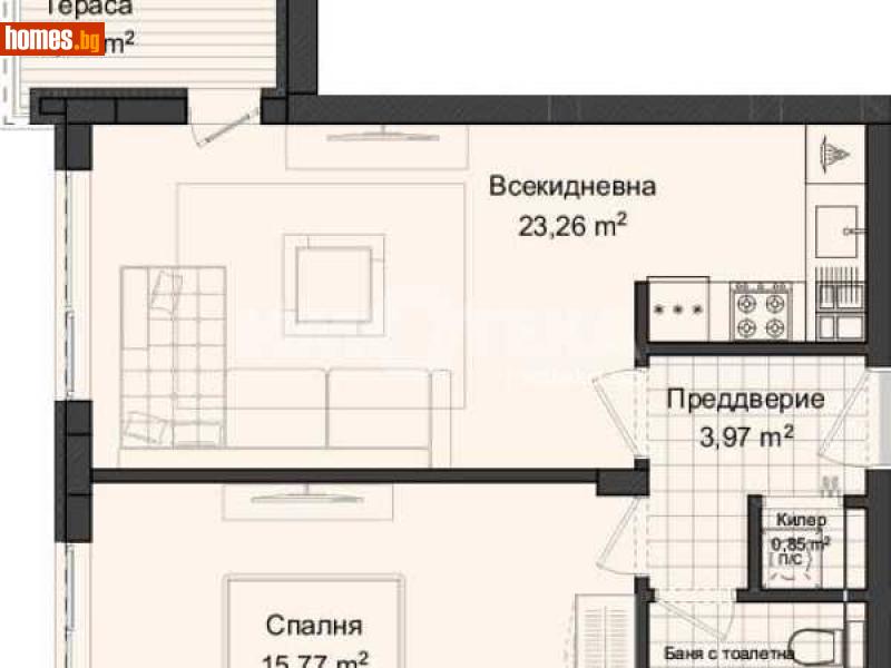 Двустаен, 74m² - Жк. Гагарин, Пловдив - Апартамент за продажба - ИМОТЕКА АД - 113373650