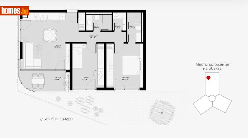 Тристаен, 111m² - Жк. Овча Купел, София - Апартамент за продажба - ЗАХИР Валентина Първанова - 113374580