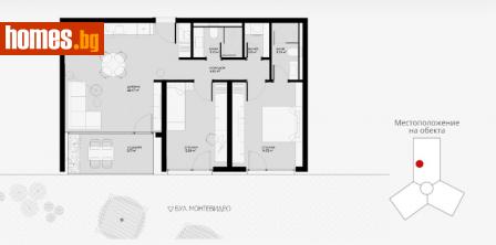 Тристаен, 112m² - Апартамент за продажба - 113382359
