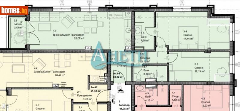Тристаен, 106m² - Жк. Овча Купел, София - Апартамент за продажба - АНЕТИ - 113384218