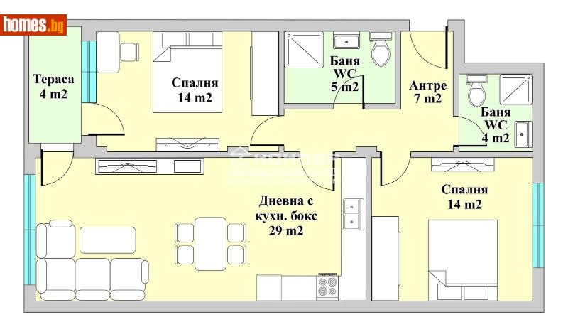 Тристаен, 106m² - Жк. Христо Ботев, Пловдив - Апартамент за продажба - КОНДОР НЕДВИЖИМИ ИМОТИ - 113402531