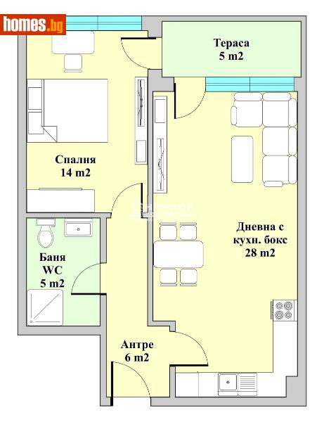 Двустаен, 82m² - Жк. Христо Ботев, Пловдив - Апартамент за продажба - КОНДОР НЕДВИЖИМИ ИМОТИ - 113402670