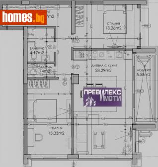 Тристаен, 116m² - Апартамент за продажба - 113421332