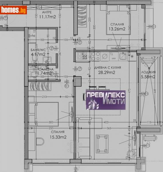 Тристаен, 116m² - Кв. Каменица , Пловдив - Апартамент за продажба - Превилекс имоти ЕООД - 113421332