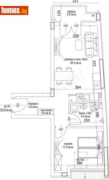 Двустаен, 61m² -  Цветен, Варна - Апартамент за продажба - ГРАДЕВ ООД - 113453555