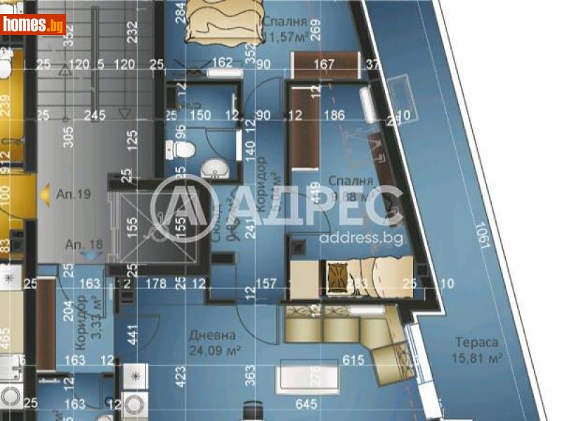 Тристаен, 109m² -  Люлин Център, София - Апартамент за продажба - АДРЕС НЕДВИЖИМИ ИМОТИ - 113464062