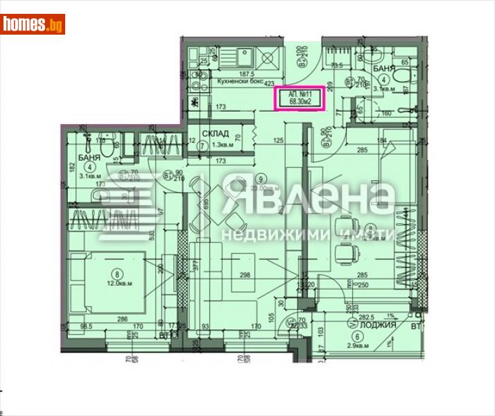 Тристаен, 87m² - Жк. Бъкстон, София - Апартамент за продажба - ЯВЛЕНА - 113464648