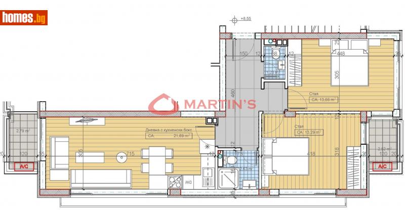 Тристаен, 102m² - Кв. Павлово, София - Апартамент за продажба - МАРТИНС Риелторс - 113495698