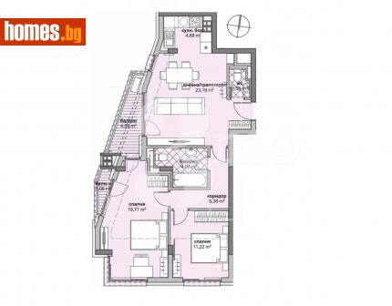Тристаен, 108m² - Апартамент за продажба - 113524737