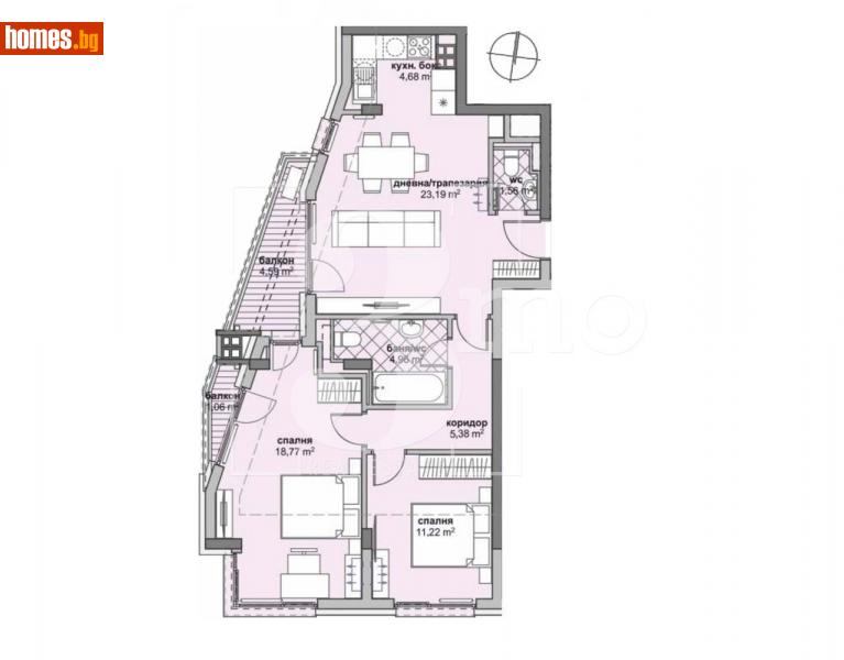 Тристаен, 108m² - Жк. Люлин 6, София - Апартамент за продажба - 3mo офис Амалтея - 113524737