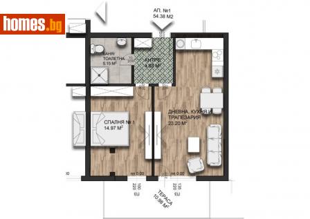 Двустаен, 67m² - Апартамент за продажба - 113527515