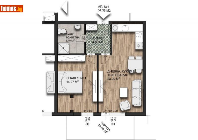 Двустаен, 67m² - С.Малки Чифлик, Велико Търново - Апартамент за продажба - PROPER HOMES - 113527515