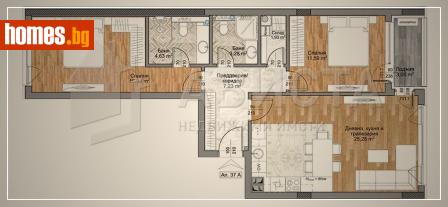 Тристаен, 99m² - Апартамент за продажба - 113528241