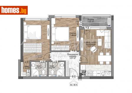 Тристаен, 72m² - Апартамент за продажба - 113528249