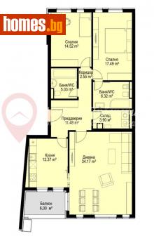 Тристаен, 147m² - Апартамент за продажба - 113539125