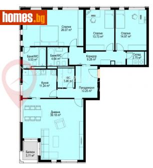 Четиристаен, 190m² - Апартамент за продажба - 113539134