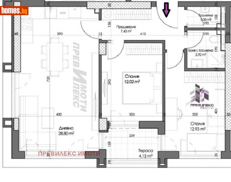 Тристаен, 104m² - Кв. Кършияка, Пловдив - Апартамент за продажба - Превилекс имоти ЕООД - 113544802