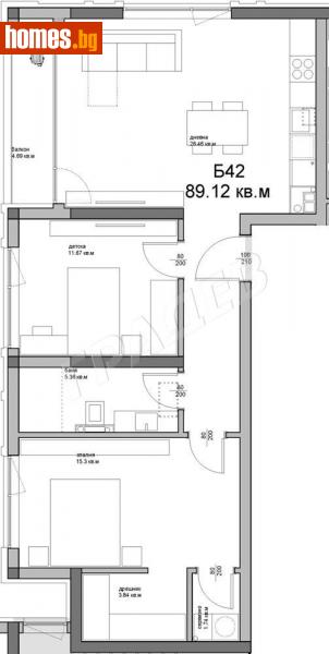 Тристаен, 108m² - Кв. Аспарухово, Варна - Апартамент за продажба - ГРАДЕВ ООД - 113545208