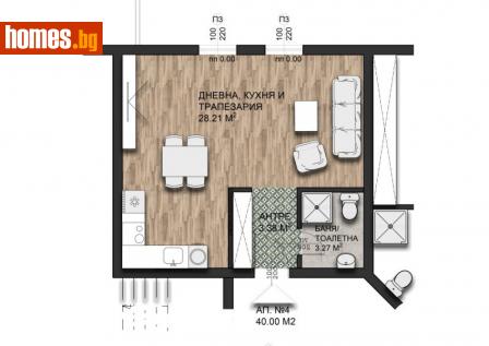 Едностаен, 44m² - Апартамент за продажба - 113551382