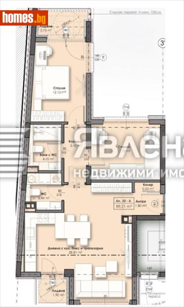 Тристаен, 107m² - Жк. Връбница 2, София - Апартамент за продажба - ЯВЛЕНА - 113567534