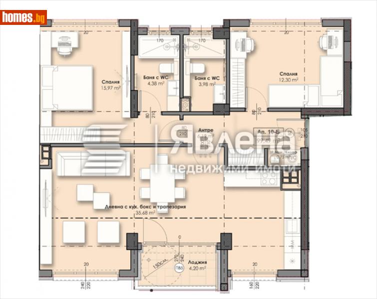 Тристаен, 121m² - Жк. Връбница 2, София - Апартамент за продажба - ЯВЛЕНА - 113567547