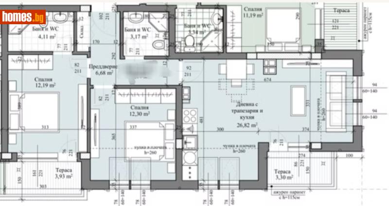 Тристаен, 100m² - Жк. Христо Смирненски, Пловдив - Апартамент за продажба - МАГИЛЕНА - 113574595