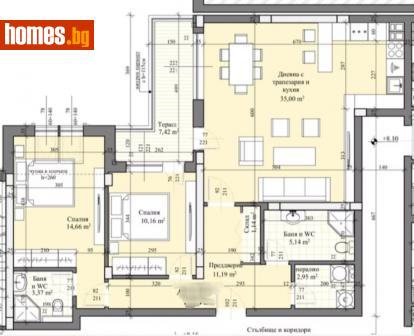 Тристаен, 100m² - Апартамент за продажба - 113574700
