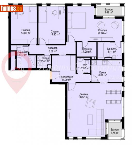 Четиристаен, 192m² - Кв. Бояна, София - Апартамент за продажба - Имоти Просперити - 113598741